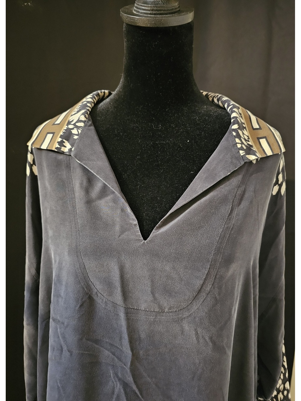 Averardo Bessi Dress Black & Brown Womens Size XL 100% Silk